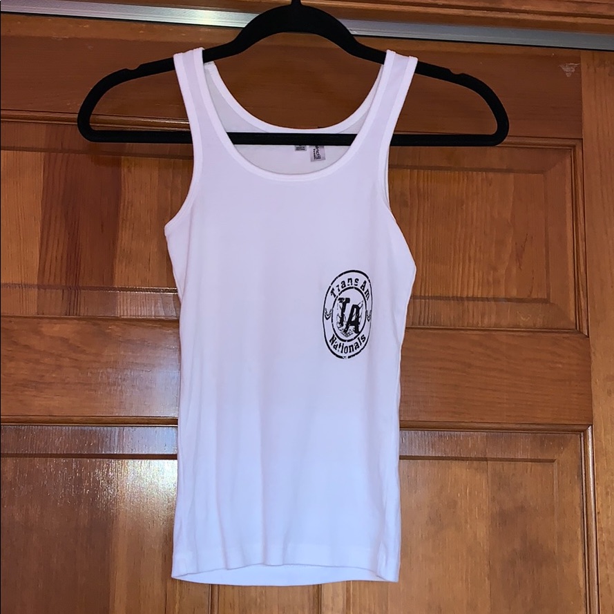 District Threads Womens S White Trans Am Tank Top
